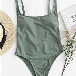 Drop Armhole Backless One Piece Swimsuit 😎